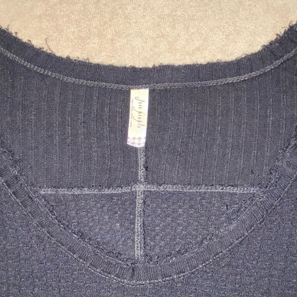 Free People Waffle Knit long Sleeve Top! - Picture 4 of 4